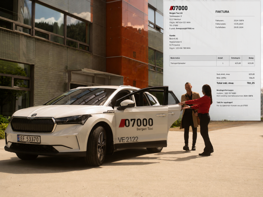 Betalingsformular for 07000 Bergen og Sunnhordland Taxilag